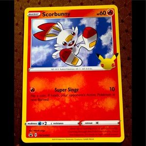 Pokémon SCORBUNNY Oversized Card First Partner